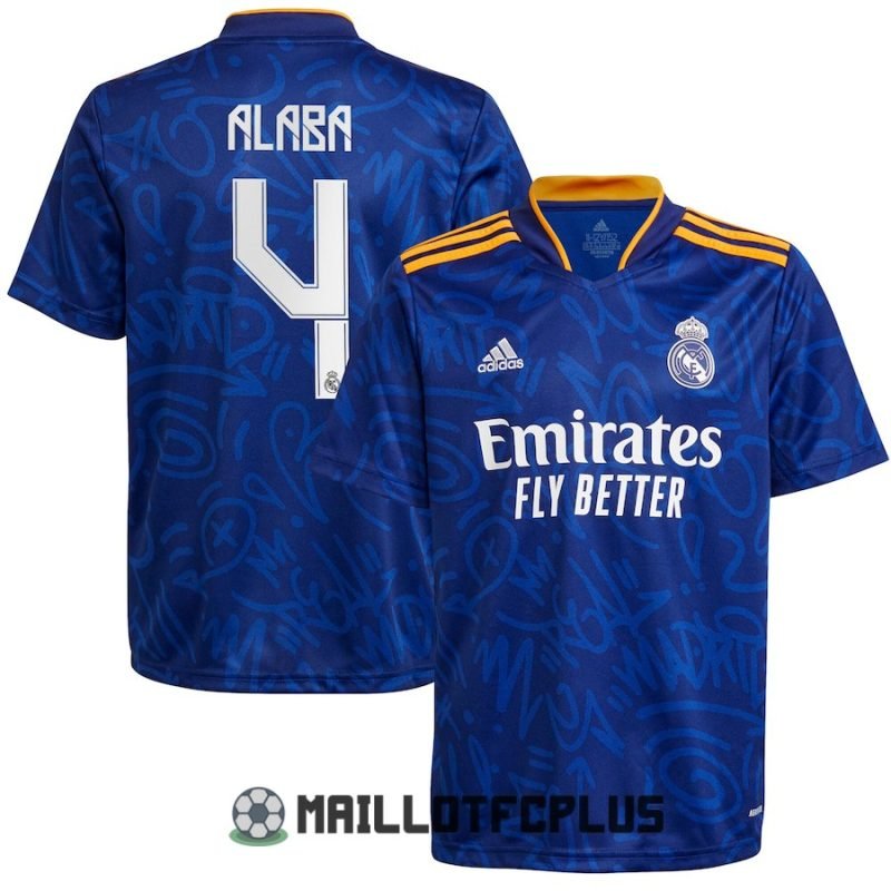 maillot 2021-2022 real madrid retro exterieur alaba