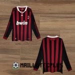 maillot 2009-2010 manche longue retro ac milan domicile
